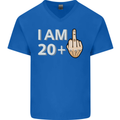 21st Birthday Funny Offensive 21 Year Old Mens V-Neck Cotton T-Shirt Royal Blue