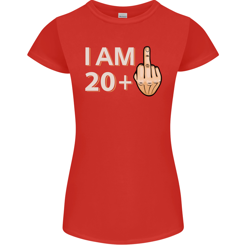 21st Birthday Funny Offensive 21 Year Old Womens Petite Cut T-Shirt Red