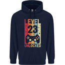 23rd Birthday 23 Year Old Level Up Gamming Mens 80% Cotton Hoodie Navy Blue