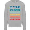 23rd Birthday 23 Year Old Mens Sweatshirt Jumper Sports Grey
