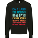 24th Birthday 24 Year Old Mens Sweatshirt Jumper Black