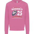 25 Year Wedding Anniversary 25th Rugby Mens Sweatshirt Jumper Azalea
