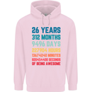 26th Birthday 26 Year Old Mens 80% Cotton Hoodie Light Pink