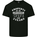 2 Year Wedding Anniversary 2nd Funny Wife Mens Cotton T-Shirt Tee Top Black