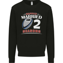 2 Year Wedding Anniversary 2nd Rugby Mens Sweatshirt Jumper Black