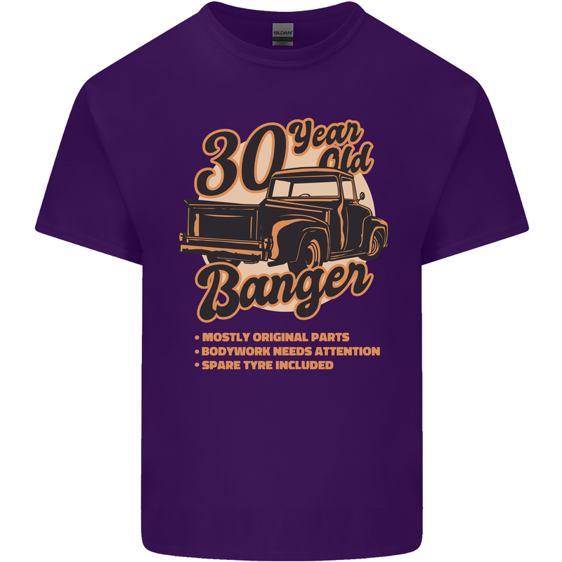 30 Year Old Banger Birthday 30th Year Old Mens Cotton T-Shirt Tee Top Purple