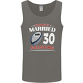 30 Year Wedding Anniversary 30th Rugby Mens Vest Tank Top Charcoal