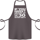30th Birthday 30 Year Old Don't Grow Up Funny Cotton Apron 100% Organic Dark Grey