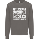 30th Birthday 30 Year Old Don't Grow Up Funny Mens Sweatshirt Jumper Charcoal