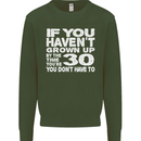 30th Birthday 30 Year Old Don't Grow Up Funny Mens Sweatshirt Jumper Forest Green