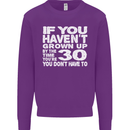 30th Birthday 30 Year Old Don't Grow Up Funny Mens Sweatshirt Jumper Purple