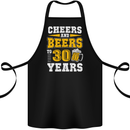 30th Birthday 30 Year Old Funny Alcohol Cotton Apron 100% Organic Black