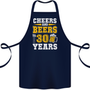 30th Birthday 30 Year Old Funny Alcohol Cotton Apron 100% Organic Navy Blue