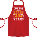 30th Birthday 30 Year Old Funny Alcohol Cotton Apron 100% Organic Red