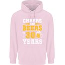 30th Birthday 30 Year Old Funny Alcohol Mens 80% Cotton Hoodie Light Pink