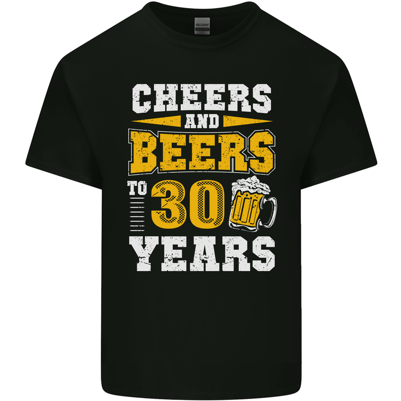 30th Birthday 30 Year Old Funny Alcohol Mens Cotton T-Shirt Tee Top Black