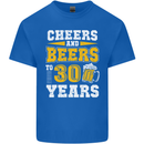 30th Birthday 30 Year Old Funny Alcohol Mens Cotton T-Shirt Tee Top Royal Blue