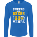 30th Birthday 30 Year Old Funny Alcohol Mens Long Sleeve T-Shirt Royal Blue