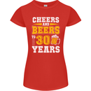 30th Birthday 30 Year Old Funny Alcohol Womens Petite Cut T-Shirt Red