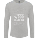 30th Birthday 30 Year Old Geek Funny Maths Mens Long Sleeve T-Shirt Sports Grey