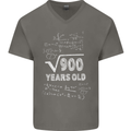 30th Birthday 30 Year Old Geek Funny Maths Mens V-Neck Cotton T-Shirt Charcoal
