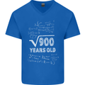 30th Birthday 30 Year Old Geek Funny Maths Mens V-Neck Cotton T-Shirt Royal Blue