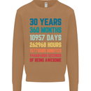30th Birthday 30 Year Old Mens Sweatshirt Jumper Caramel Latte