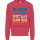 30th Birthday 30 Year Old Mens Sweatshirt Jumper Heliconia