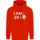 30th Birthday Funny Offensive 30 Year Old Mens 80% Cotton Hoodie Bright Red