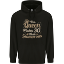 30th Birthday Queen Thirty Years Old 30 Mens 80% Cotton Hoodie Black