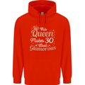 30th Birthday Queen Thirty Years Old 30 Mens 80% Cotton Hoodie Bright Red