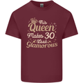 30th Birthday Queen Thirty Years Old 30 Mens Cotton T-Shirt Tee Top Maroon