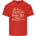 30th Birthday Queen Thirty Years Old 30 Mens Cotton T-Shirt Tee Top Red