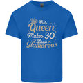30th Birthday Queen Thirty Years Old 30 Mens Cotton T-Shirt Tee Top Royal Blue