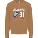 31 Year Wedding Anniversary 31st Rugby Mens Sweatshirt Jumper Caramel Latte