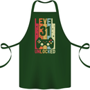 31st Birthday 31 Year Old Level Up Gamming Cotton Apron 100% Organic Forest Green