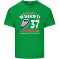 37 Year Wedding Anniversary 37th Rugby Mens Cotton T-Shirt Tee Top Irish Green
