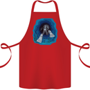 3D Scuba Diver Diving Cotton Apron 100% Organic Red