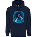 3D Scuba Diver Diving Mens 80% Cotton Hoodie Navy Blue