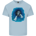 3D Scuba Diver Diving Mens Cotton T-Shirt Tee Top Light Blue
