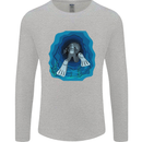 3D Scuba Diver Diving Mens Long Sleeve T-Shirt Sports Grey
