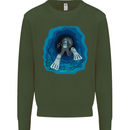 3D Scuba Diver Diving Mens Sweatshirt Jumper Forest Green