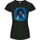 3D Scuba Diver Diving Womens Petite Cut T-Shirt Black
