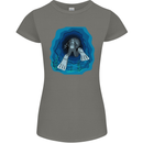 3D Scuba Diver Diving Womens Petite Cut T-Shirt Charcoal
