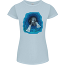 3D Scuba Diver Diving Womens Petite Cut T-Shirt Light Blue