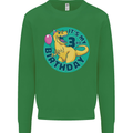 3rd Birthday Dinosaur T-Rex 3 Year Old Kids Sweatshirt Jumper Irish Green