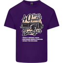 40 Year Old Banger Birthday 40th Year Old Mens Cotton T-Shirt Tee Top Purple