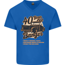 40 Year Old Banger Birthday 40th Year Old Mens V-Neck Cotton T-Shirt Royal Blue