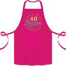 40th Birthday 40 Year Old Awesome Looks Like Cotton Apron 100% Organic Pink