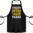 40th Birthday 40 Year Old Funny Alcohol Cotton Apron 100% Organic Black